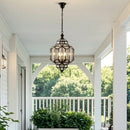 American Solid Brass Outdoor Chandelier - Waterproof Black Soldered Finish for Porch & Gazebo by Ljojo