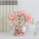 Ljojo™ Ceramic Vase & Flower Arrangement Set - Home Decor Crafts