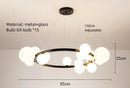 Clear White Glass Ball Chandeliers Cord Adjustable G9 Bulb Good Packaging by Ljojo for Parlor Bedroom Dining Room