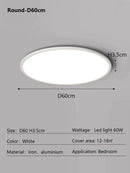 Ljojo LED Ceiling Light: Remote Control, Large Luminous Surface, Bedroom Lamp
