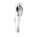 Ljojo 304 Stainless Steel Korean Children Soup Spoon Ice Cream Dessert Fruit Spoons