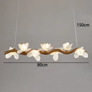 LED Cream Petal Pendant Light Modern Stylish Chandelier by Ljojo for Home Decoration