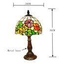 8-Inch Petunia Table Lamp Tiffany Style Hand-welded Art Glass Night Light by Ljojo
