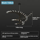 European Firework LED Chandelier for Living Room | Ljojo Pendant Lamp with Loft Hanging Lustre Fixtures