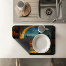Absorbent Draining Mat for Kitchen & Bathroom by Ljojo - Quick Dry & Antiskid