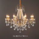 American Crystal Lamp French Retro Style Pearl Chandelier for Living Room by Ljojo