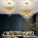 Ljojo Luxury Crystal Pendant Chandelier for Living Room Dining Bedroom