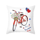 Ljojo LOVE USA Patriotic Letters Decorative Cushion Cover - Cartoon Style Home Decor Pillowcase