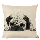 Cute Bulldog Hand-Painted Linen Pillowcase by Ljojo Teddy Collection