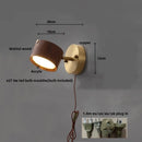 Ljojo LED Wall Sconce Lamp Walnut Wood Base Modern Art Fixture