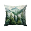 Ljojo Misty Forest & Mountain Pattern Pillowcase - Sofa Bedroom Car Cushion Cover