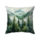 Ljojo Misty Forest & Mountain Pattern Pillowcase - Sofa Bedroom Car Cushion Cover