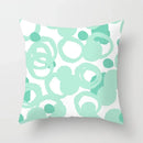 Light Blue Green Mint Geometric Print Boho Pillowcase Set by Ljojo