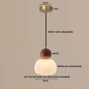 Ljojo Luxury Brass Adjustable LED Pendant Light Resin Modern Nordic Hanging Lamp