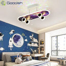 Modern Nordic Skateboard LED Ceiling Light Chandelier for Living Room Decor by Ljojo