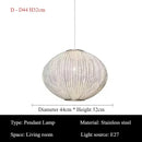 Italian Stainless Steel Pendant Lights Modern Hanging Chandeliers for Living Room Kitchen - Ljojo