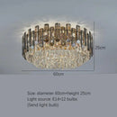 Nordic Gold LED Crystal Chandelier | Luxury Ceiling Light for Dining & Living Room | Ljojo
