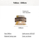 Bohemian Cotton Rope Woven Pendant Lights | Ethnic Printed Chandelier by Ljojo