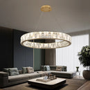 Luxury Snowflake Print Crystal Pendant Light for Living Room Dining Room by Ljojo