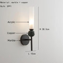 Ljojo Marble Ball Wall Lights 3000K Acrylic Lampshade G9 Bulb