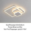 Ljojo LED Ceiling Light: Modern White & Black Chandelier for Home Decor