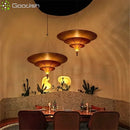 Ljojo Hand-Knitted LED Pendant Light Medieval Bauhaus Umbralate Plated Chandelier