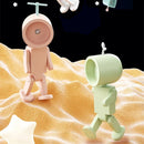 Ljojo Mini Square Robot Night Light: Creative LED Bedside Lamp