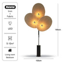 Nordic Style Red Fabric Floor Lamp LED Standing Light for Living Room by Ljojo