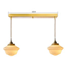Ljojo Milky Glass LED Pendant Light: Nordic Home Decor with Copper Socket
