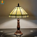 Geometric Tiffany Style Mini Table Lamp for Living Room by Ljojo - Glass Office Desk Lighting