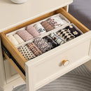 Ljojo™ Cotton Linen Sock Box, Underwear Organizer, Foldable Storage Basket for Drawers