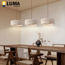 Japanese Yellow Travertine Pendant Lamp by Ljojo - Natural Luma Cave Stone Hanging Lighting