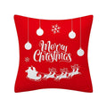Ljojo Merry Christmas Print Sofa Cushion Decoration Pillowcase