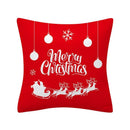 Ljojo Merry Christmas Print Sofa Cushion Decoration Pillowcase