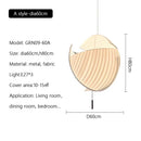 Nordic Wabi Sabi Fabric Pendant Chandelier - Modern Lighting by Ljojo