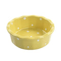 Ljojo 5.5" Ceramic Polka Dot Fruit Bowl - Korean Style Dessert Dish & Tableware