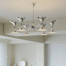 Modern Bauhaus Chrome Pendant Lights Silver Horn Chandelier for Living Room by Ljojo