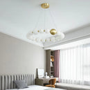 French Style Living Room Chandelier Light Luxury Creative Dining Table Bar Hanging Line Lamp Pearl String Pendant Lighting by Ljojo