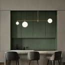 Glass Ball Pendant Light LED Chandelier Modern Magic Bean Fixture for Living Dining Room by Ljojo