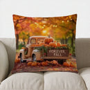 Autumn Blue Truck with Pumpkins Pillow Cover by Ljojo for Sofa Bedroom Car