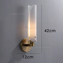 Ljojo LED Wall Sconce Copper Gold White Minimalist Art Deco Wall Light