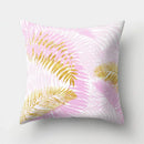 Golden Leaf Tropical Pillow Cover for Home Decor by Ljojo