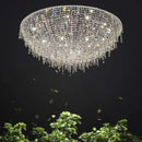 Ljojo Modern Crystal Glass Ceiling Chandelier for Home Living Room Bedroom Study Lighting