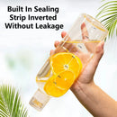 Ljojo 1000ml Glass Water Bottle with Time Marker Cover for
Water Drink and Outdoor, Transparent Large Capacity Bottle