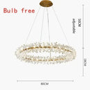 Ljojo Luxury Crystal LED Chandelier Circular Pendant Lamp - Modern Designer Lighting