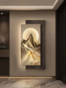 3D Sandstone Landscape Painting - Modern Corridor Decoration Wall Lamp by Ljojo