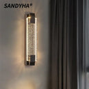 Ljojo Crystal Bubble Wall Light Modern LED Fixture for Bedroom Living Room Home Decor
