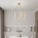 LED Hanging Lamp Modern U Shape Metal Stylish Minimalist Chandelier by Ljojo