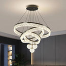 Ljojo Luxury Crystal Ceiling Chandelier LED Pendant Light for Living & Dining Room
