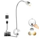 Ljojo LED Reading Light: Touch Dimmable Switch, 3 Color Modes, Flexible Gooseneck, 10 Brightness